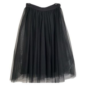 Anthropologie Bailey 44 Black Tulle Skirt Size M